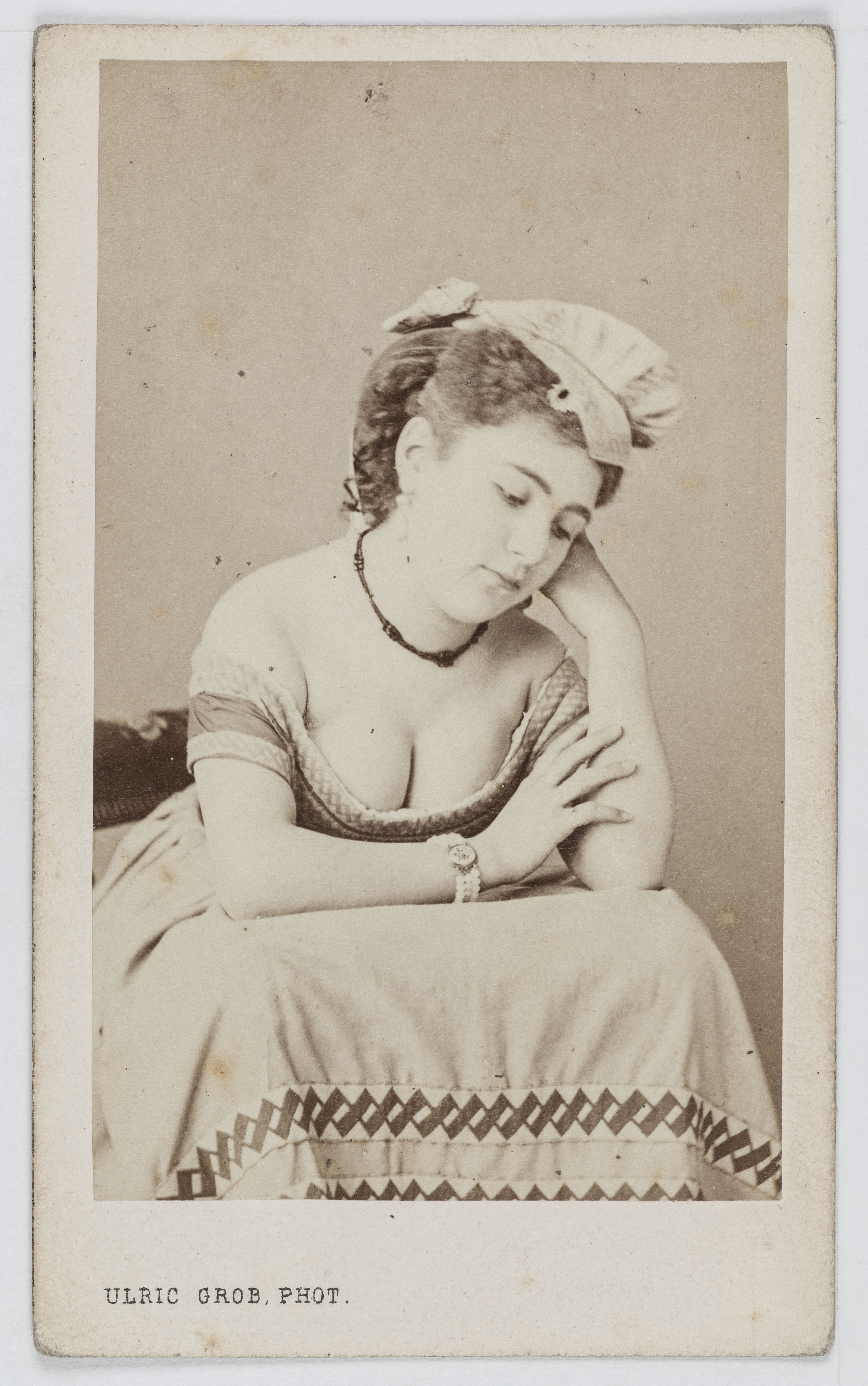 Ulric Grob, Portrait de Georgette Stevens, actrice au Théâtre des Variétés en 1865.
