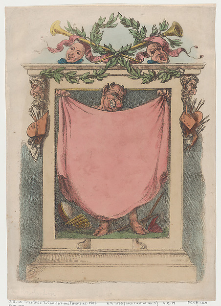 Thomas Rowlandson, Title Page, Rowlandson's Caricature Magazine