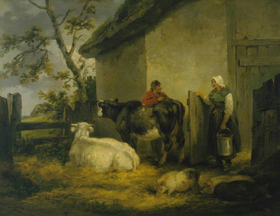 George Morland, Cowherd and Milkmaid