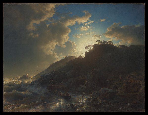 Andreas Achenbach, Sunset after a Storm on the Coast of Sicily