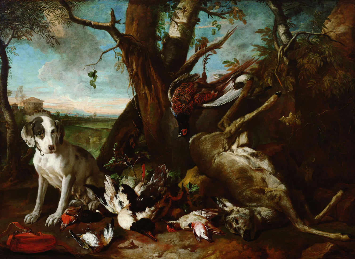 Franz Werner Tamm, Dead wild game guarded by a hunting dog