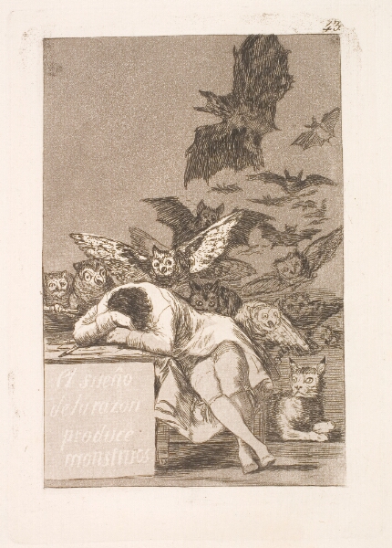 Francisco de Goya, Fornuftens søvn fostrer uhyrer