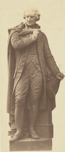 Édouard Baldus, ["Condorcet", Statue by Pierre Loison, Decoration of the Louvre, Paris]