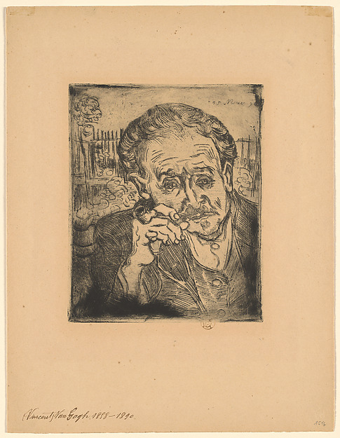 Vincent van Gogh, Portrait of Doctor Gachet or Man with a Pipe