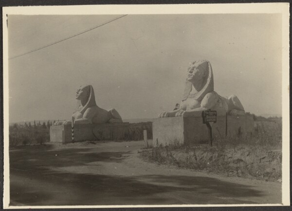 Louis Fleckenstein, [Seaside Sphynx Statues]