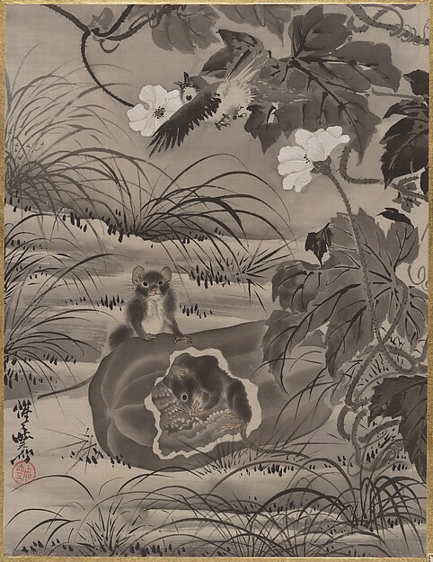 Kawanabe Kyōsai 河鍋暁斎, Rats and Gourd