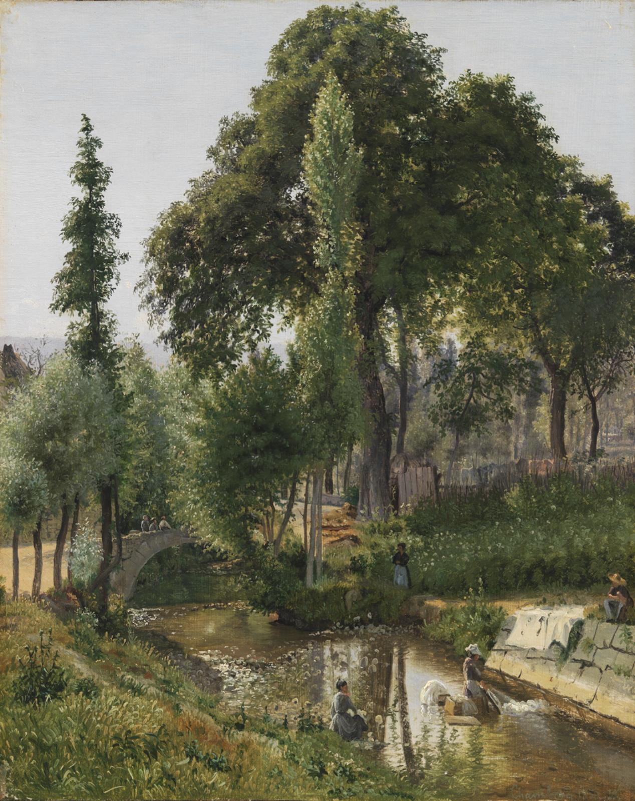 Vilhelm Kyhn, Landskab fra Savoyen med kvinder, som vasker i floden