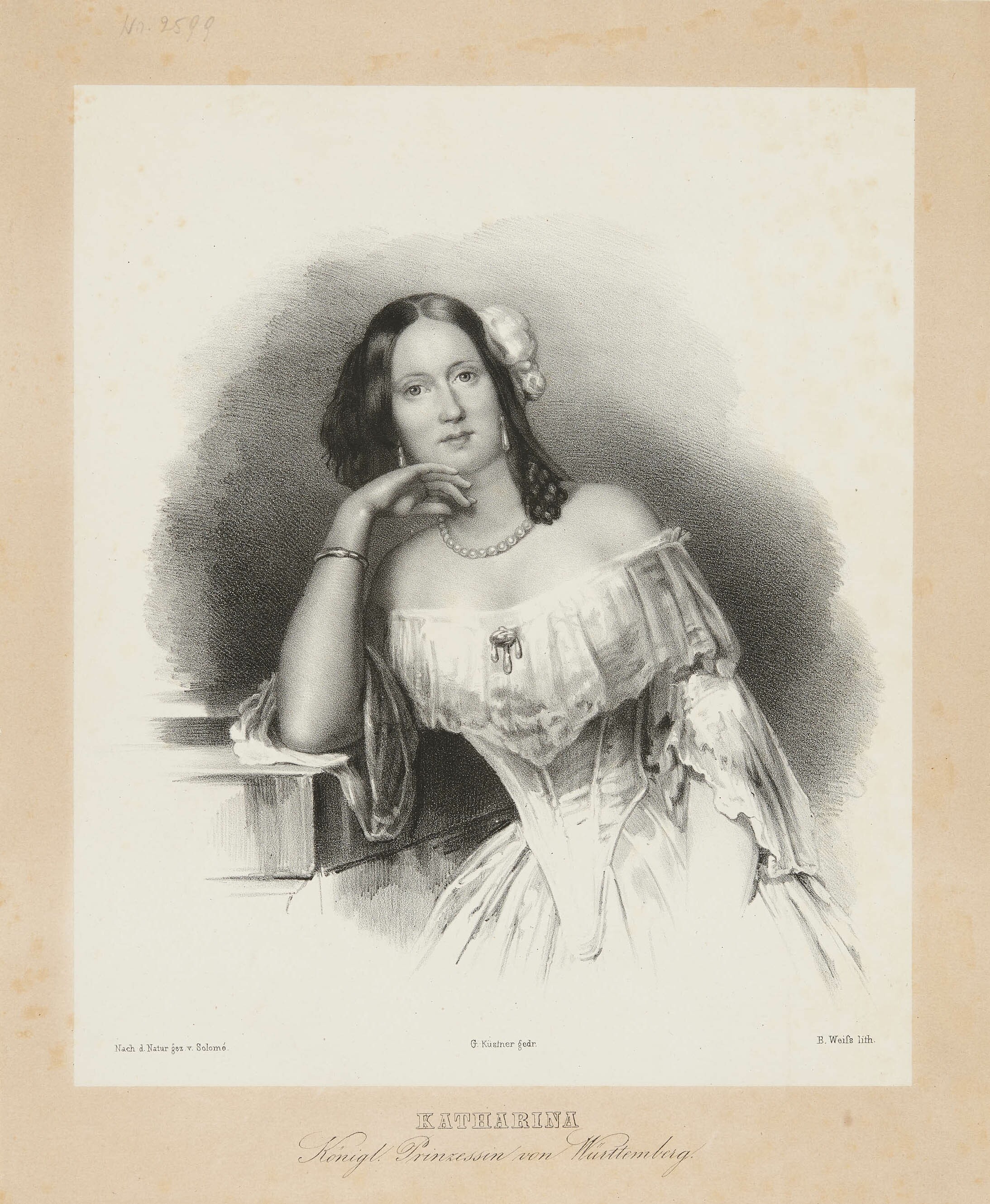 Bonaventura Weiss, Bildnis Prinzessin Katharina von Württemberg