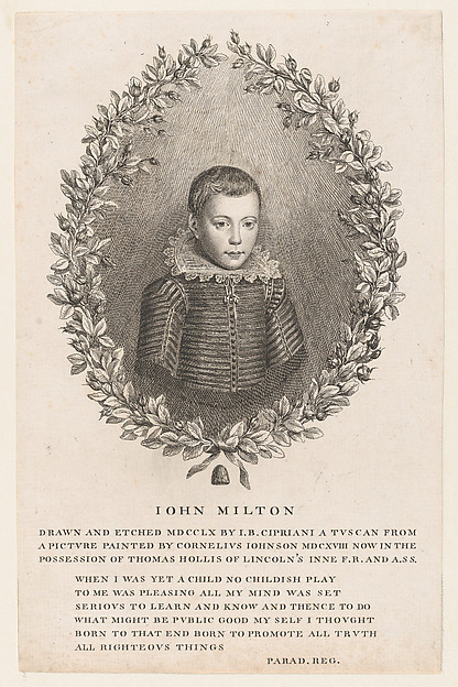 Giovanni Battista Cipriani, John Milton as a Boy