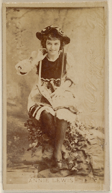 Allen & Ginter, Annie Lewis, from the Actors and Actresses series (N45, Type 8) for Virginia Brights Cigarettes