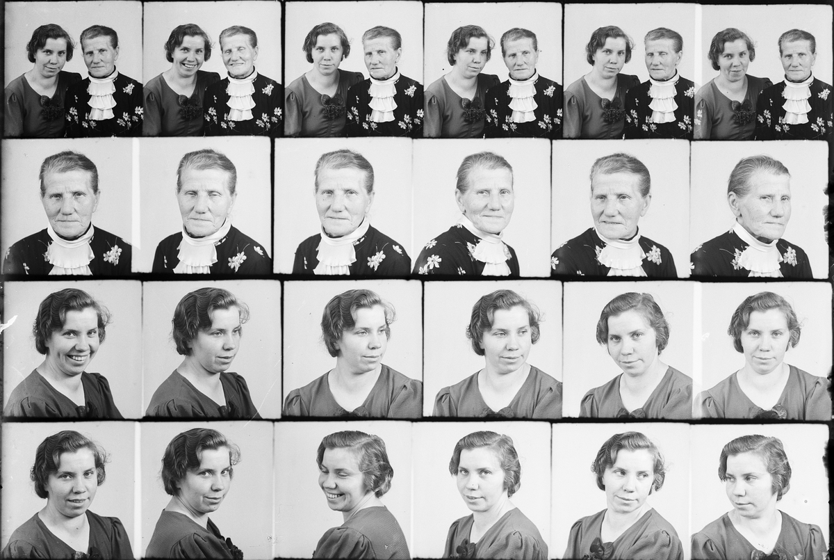 Skötsner-Edhlund, Ateljéporträtt - Lina Eriksson och kvinna, Östhammar, Uppland