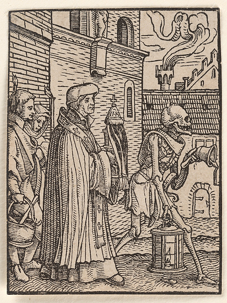 Hans Holbein the Younger, The Priest, from "The Dance of Death"