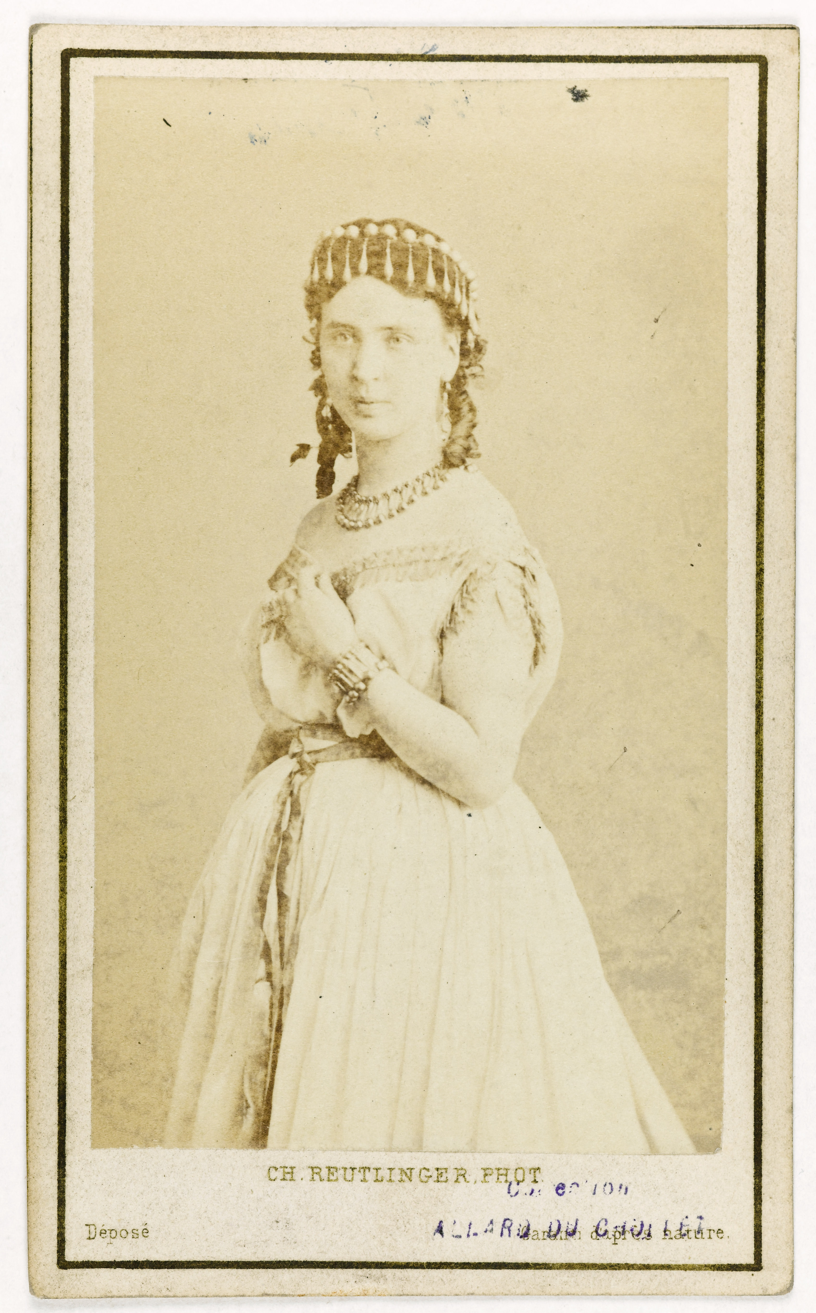 Charles Reutlinger, Portrait de Jeanne Tordeus, (1839-1911), actrice