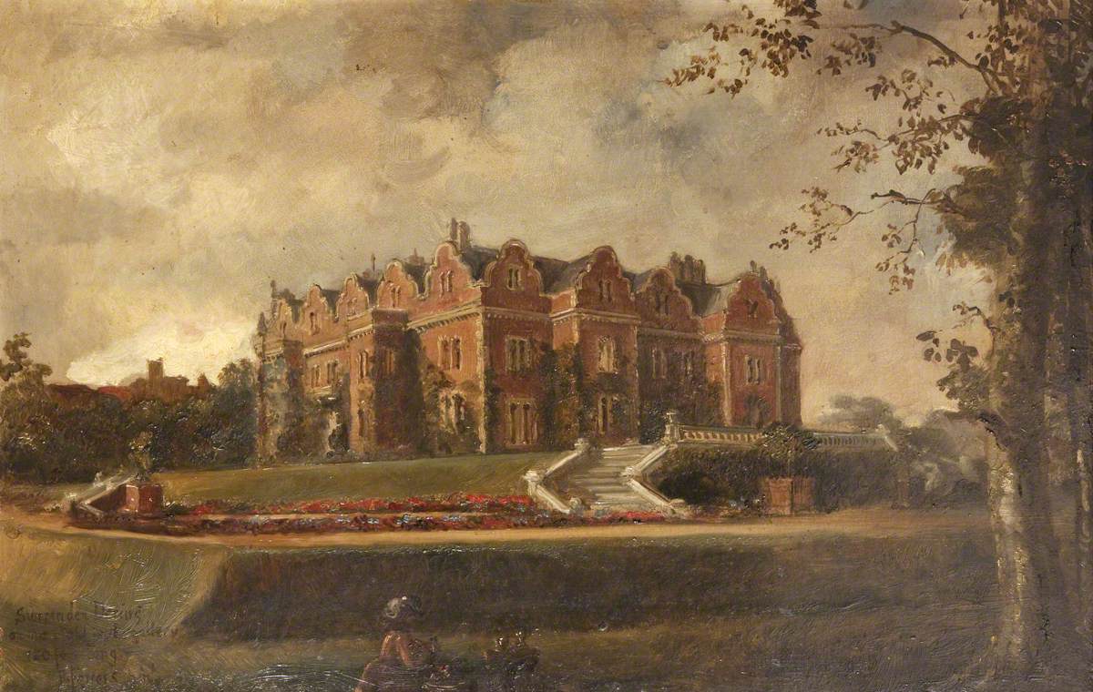 Rebecca Dulcibella Orpen, View of the Garden Front and Terrace of Surrenden Dering, Kent