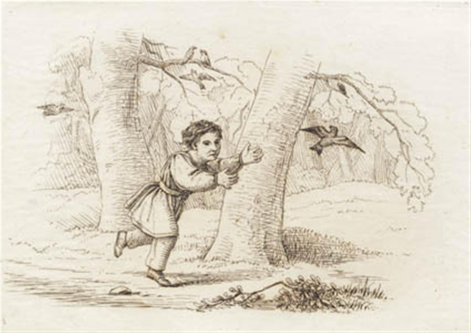 Martinus Rørbye, Illustration til "Halvhundrede Fabler for Børn" af Hey