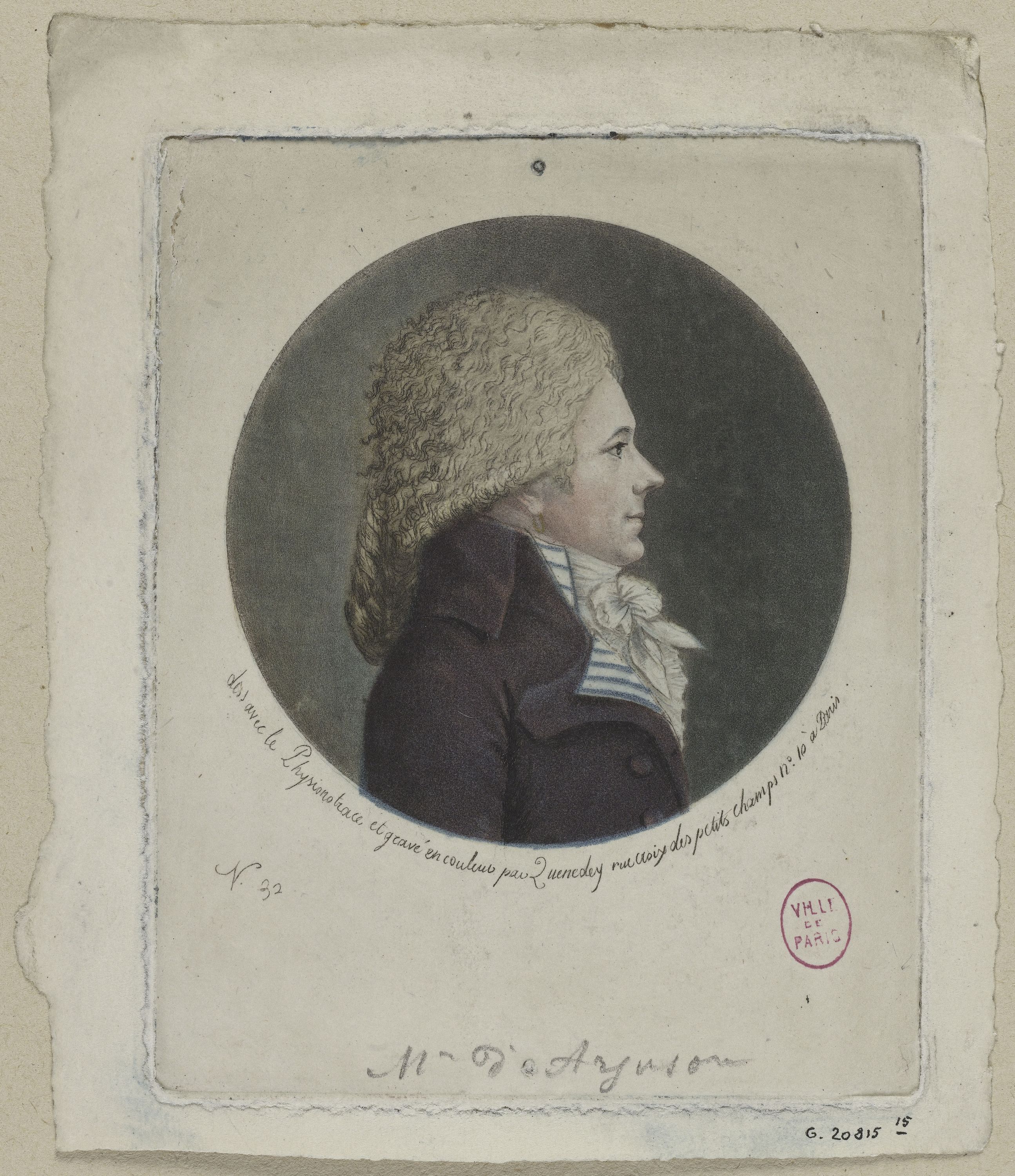 Edmé Quenedey, Portrait de Monsieur d'Arjuson
