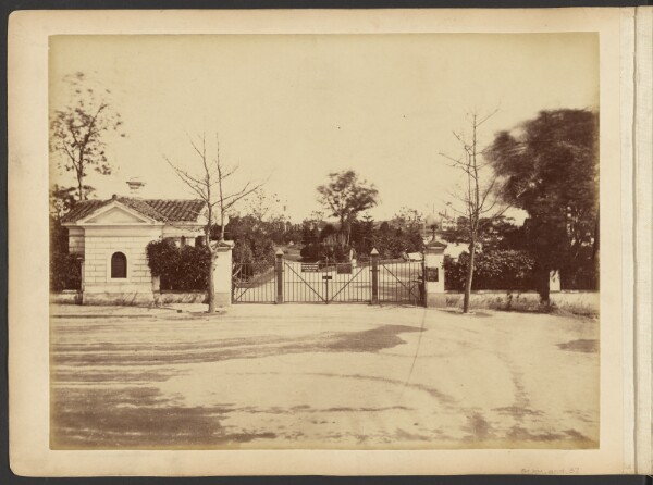 John Thomson, [Entrance to the Public Garden, Shanghai]