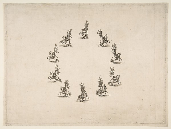 Stefano della Bella, Ten Cavaliers Forming a Circle