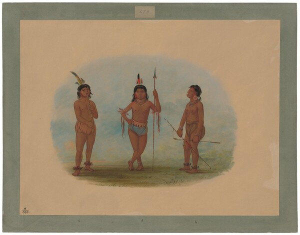 George Catlin, Three Young Tobos Men
