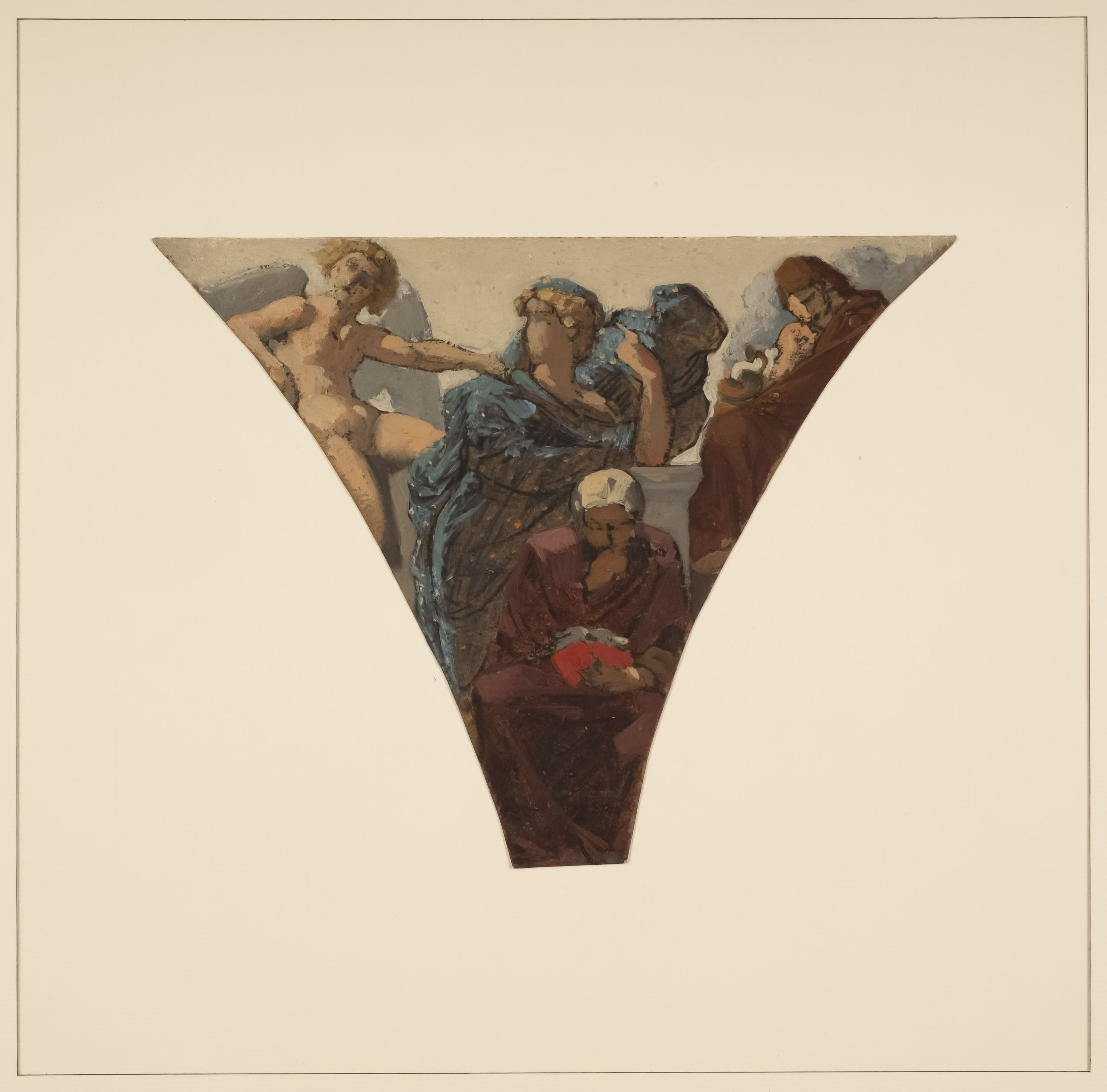 Henri Lehmann, Esquisse pour la grande galerie des Fêtes de l'ancien Hôtel de Ville de Paris : L'Etude (Mente homo numen adit)