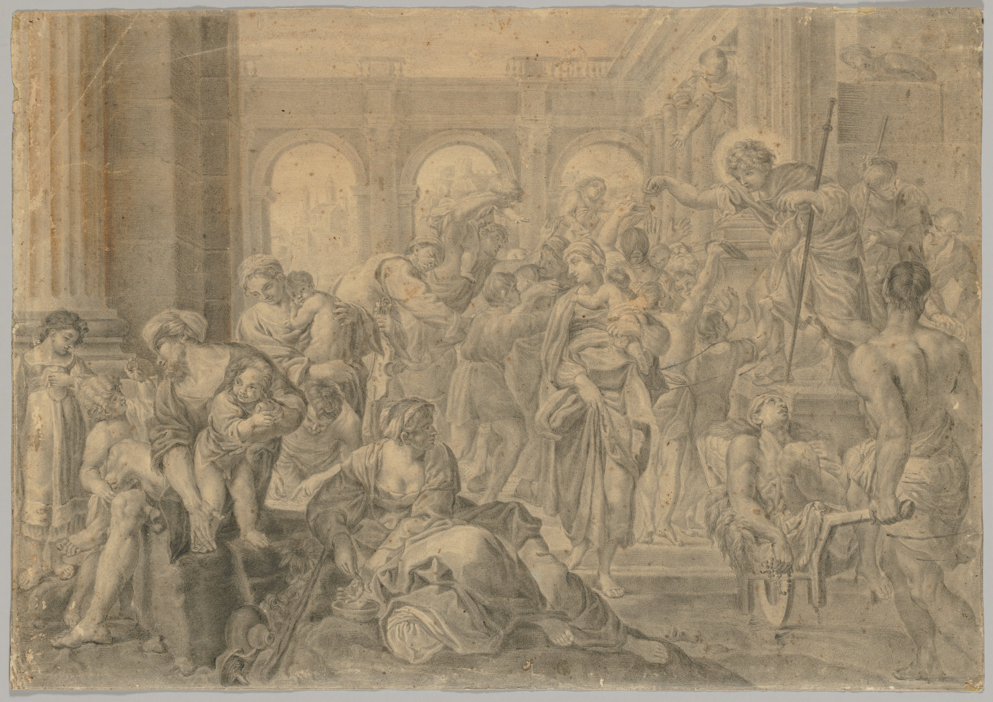 Annibale Carracci, Copy of Annibale Carracci's St. Roch Giving Alms