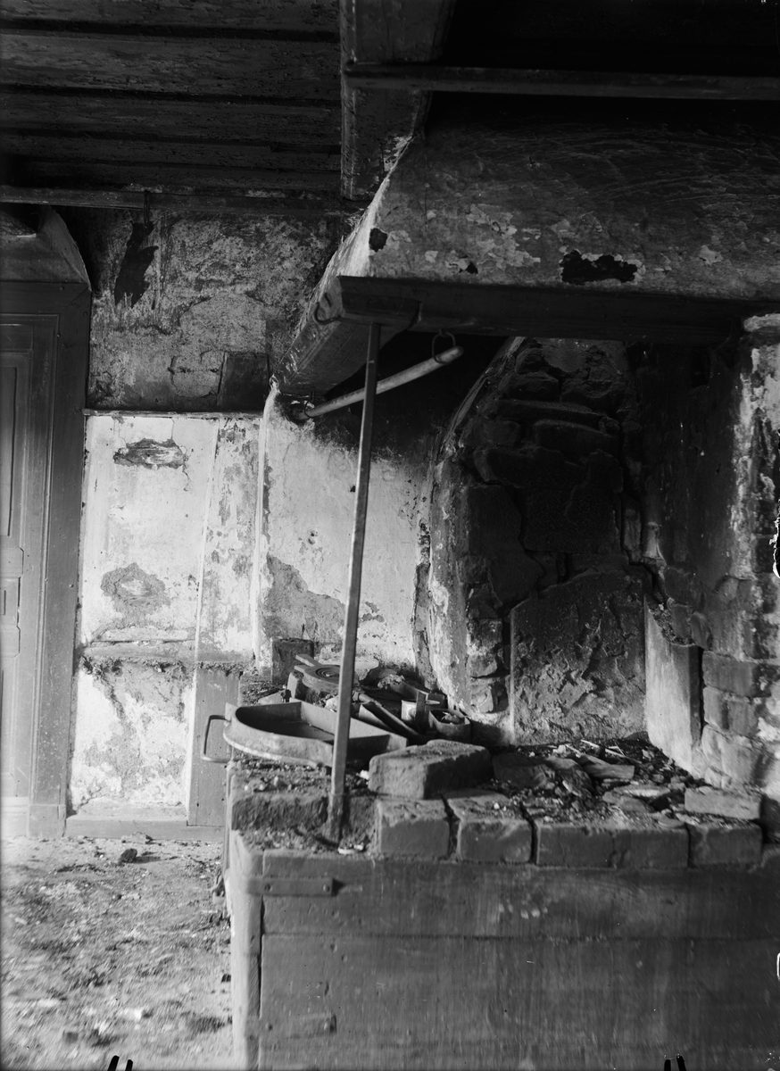 Paul Sandberg, The Kitchen Fireplace in Skuttungestugan, now at the Open-Air Museum Disagården, in its original location in the Outer Village, Skuttunge parish, Uppland