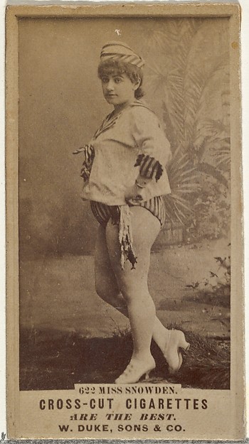 W. Duke, Sons & Co., Card Number 622, Miss Snowden, from the Actors and Actresses series (N145-3) issued by Duke Sons & Co. to promote Cross Cut Cigarettes