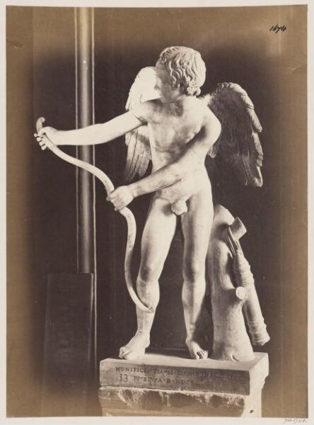 Parker, John Henry, Sculpture - Statue of Cupid with his bow, in the Capitoline Museum.