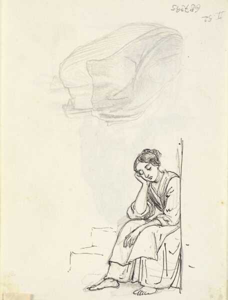 Wilhelm Marstrand, Siddende, sovende pige
