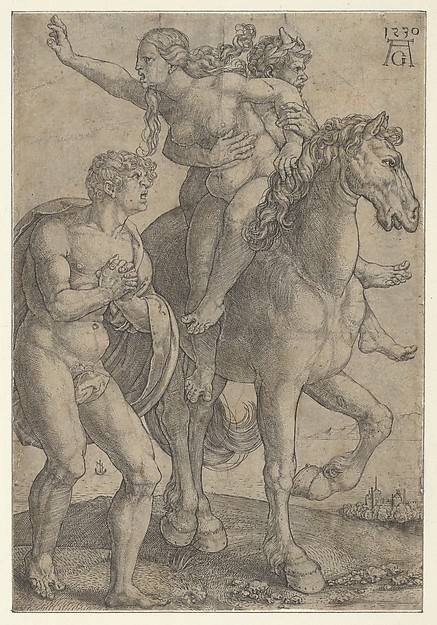 Heinrich Aldegrever, Rape of a Woman by a Satyr