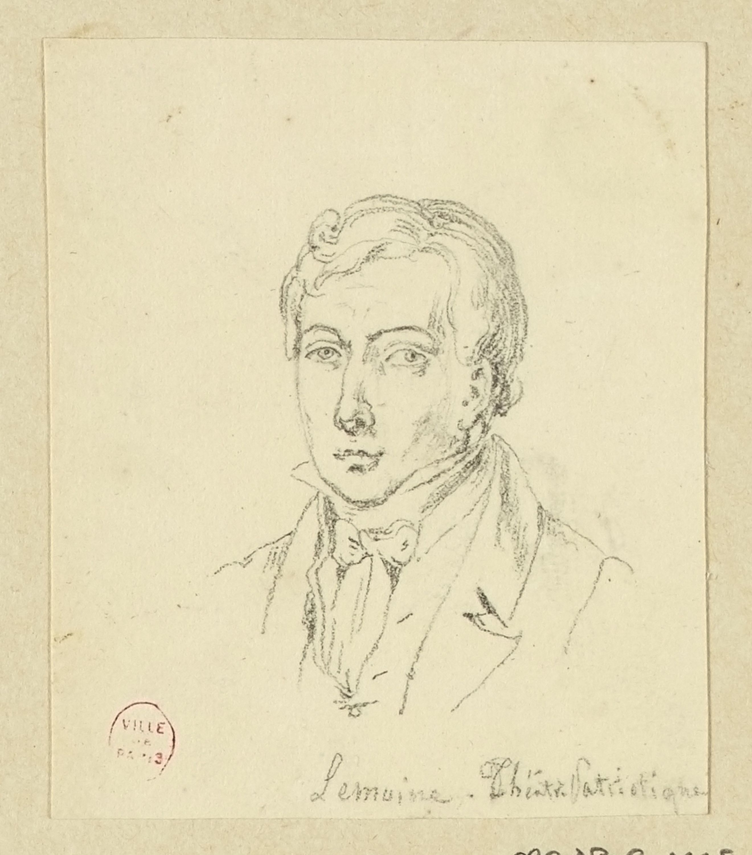 Anonyme, Portrait de face de l'acteur Lemoine, Théâtre Patriotique