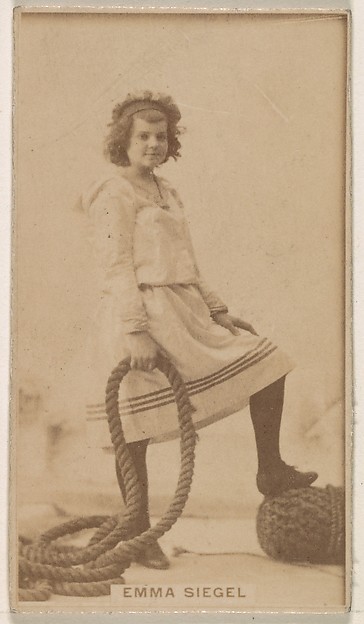 Kinney Brothers Tobacco Company, Emma Siegel, from the Actresses series (N245) issued by Kinney Brothers to promote Sweet Caporal Cigarettes