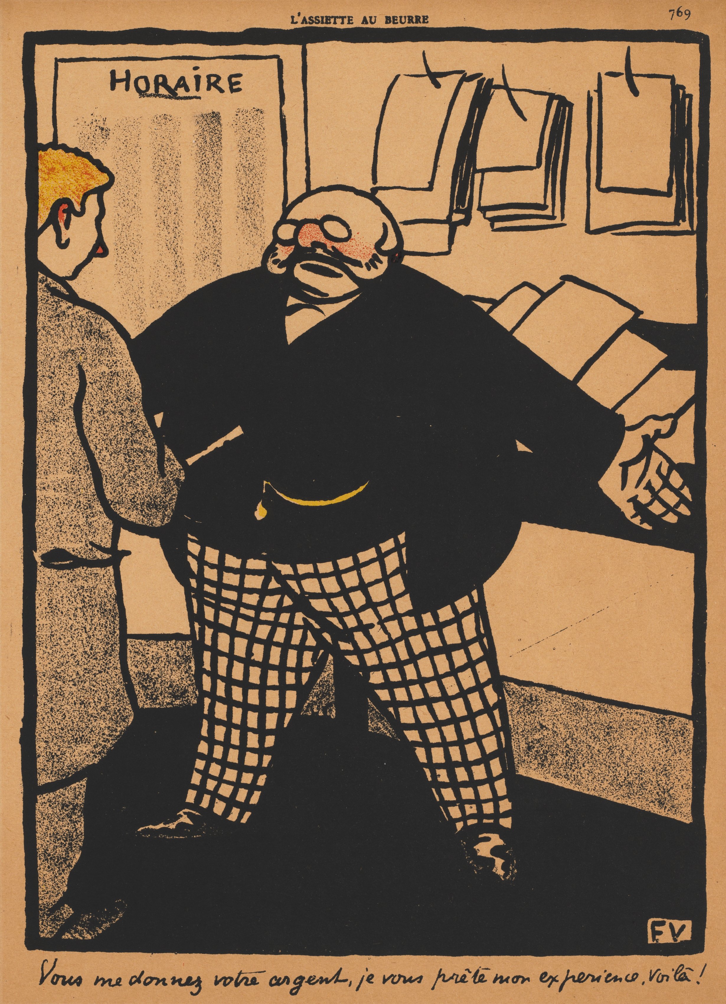 Félix Vallotton, You give me your money...