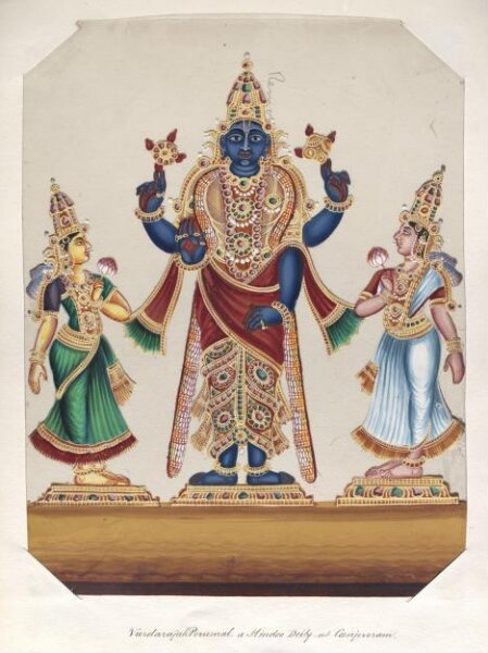 Unknown, One of twenty mica paintings depicting Hindu deities and festival processions with decorated cars.