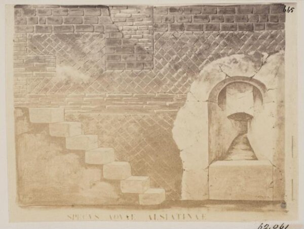 Parker, John Henry, Aqueducts - interior of Castellum Aquae and Specus of the Aqua Sabatina or Trajana, from a drawing by C. Wood