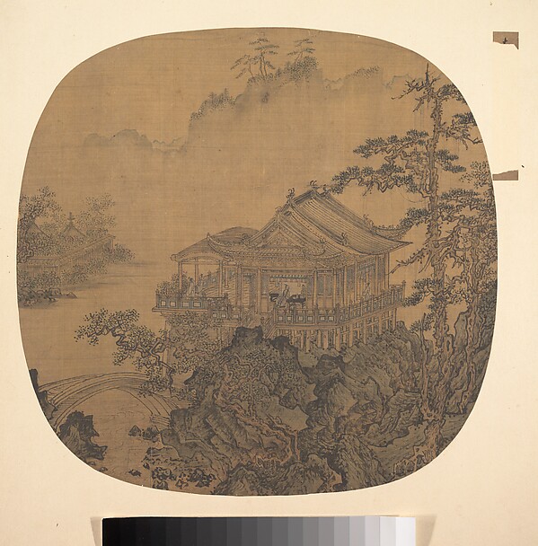 Unidentified artist, Pavilion on a pond