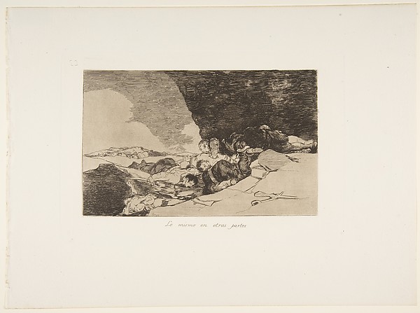 Goya (Francisco de Goya y Lucientes), Plate 23 from "The Disasters of War" (Los Desastres de la Guerra): 'The Same Elsewhere' (Lo mismo en otras partes)