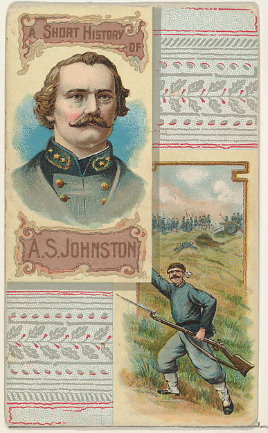 W. Duke, Sons & Co., A Short History: General Albert Sidney Johnston, from the Histories of Generals series (N114) issued by W. Duke, Sons & Co. to promote Honest Long Cut Smoking and Chewing Tobacco