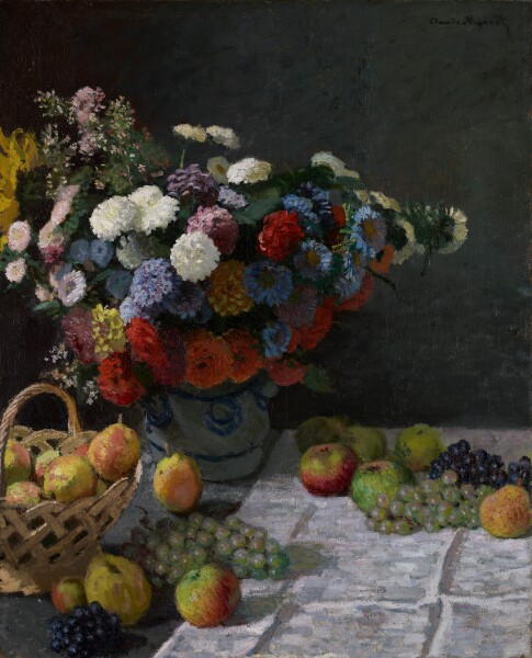 Claude Monet, Still Life with Flowers and Fruit