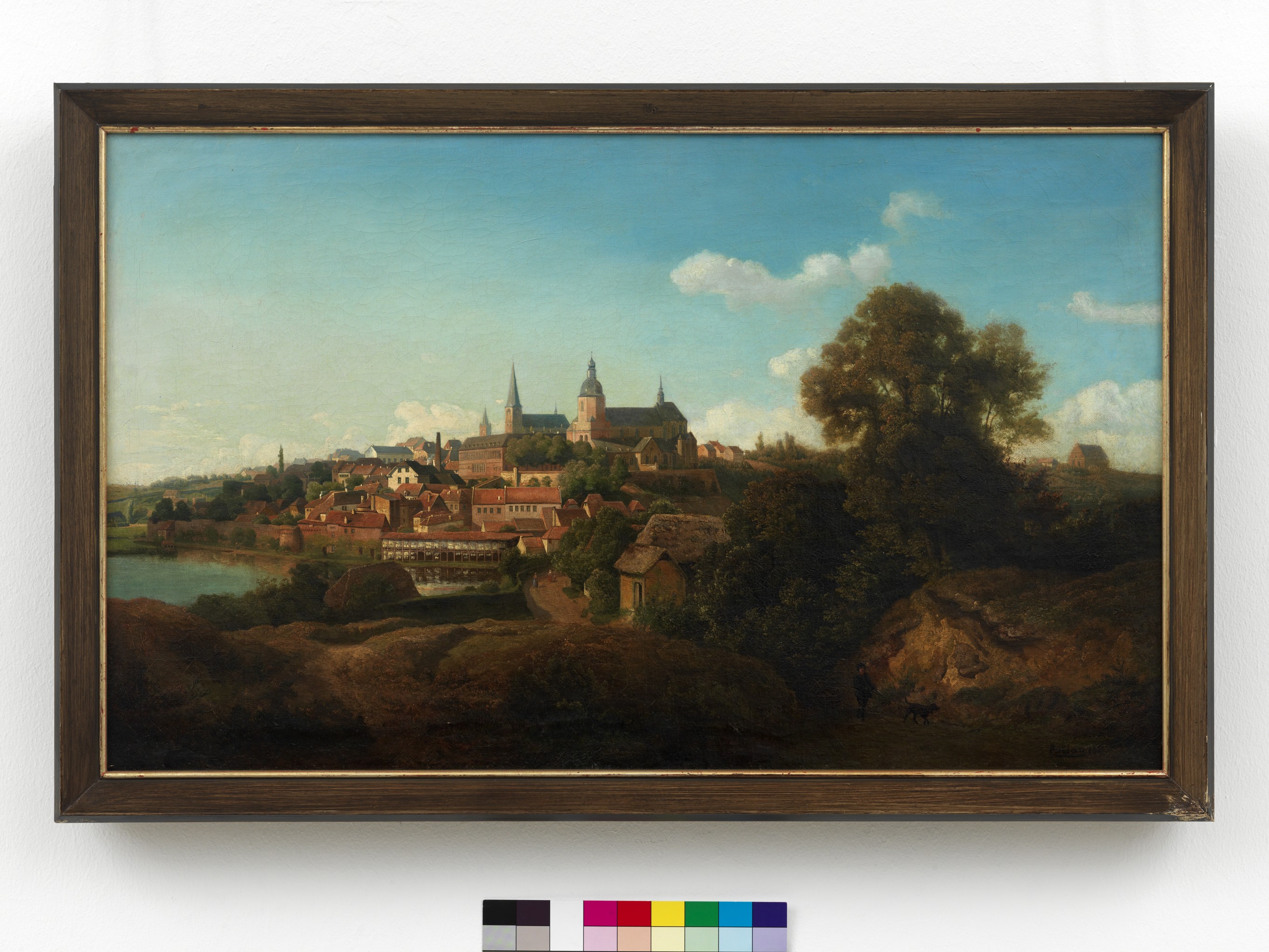 Johann Gottfried Pulian, Johann Gottfried Pulian (1809-1875), Blick auf M. Gladbach von Süden, 1856