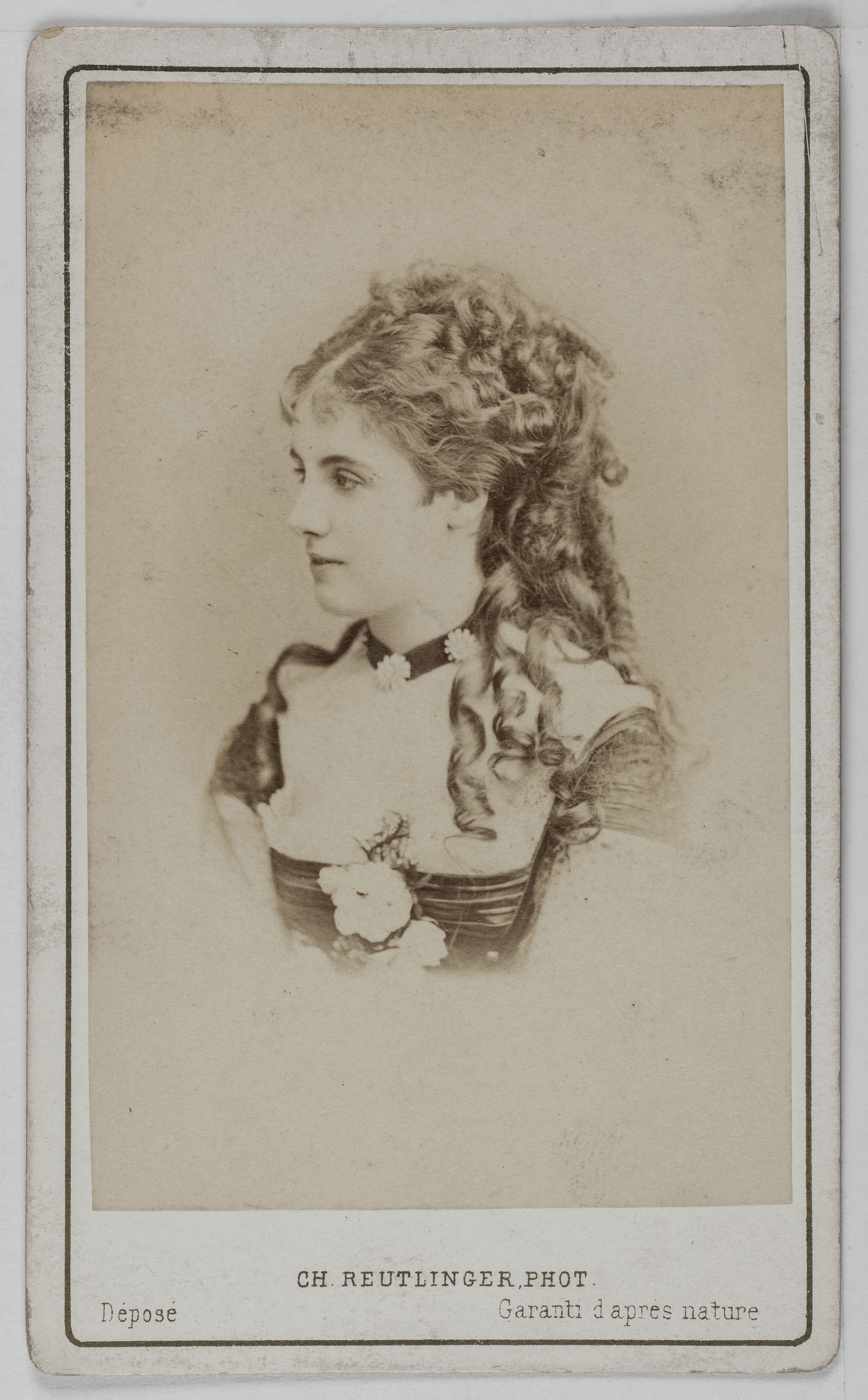 Charles Reutlinger, Portrait de Nelson, actrice au théâtre de la Porte Saint-Martin, au théâtre des Variétés et au théâtre Dejazet en 1861.