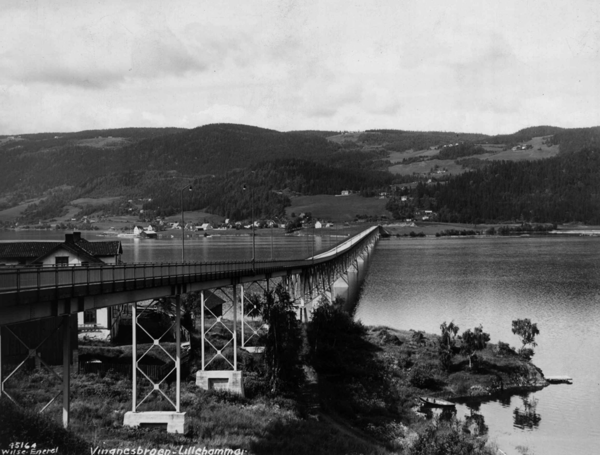 Anders Beer Wilse, Samferdsel, bro, Vingnes, Mjosa, Lillehammer