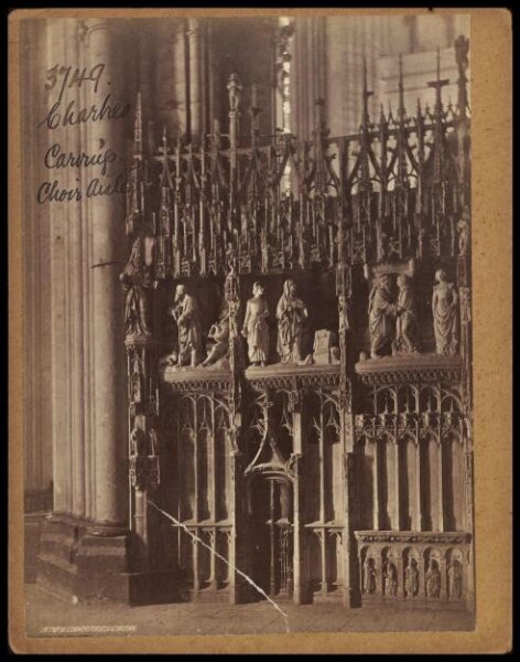 Francis Frith, Chartres.  Carvings Choir Aisle