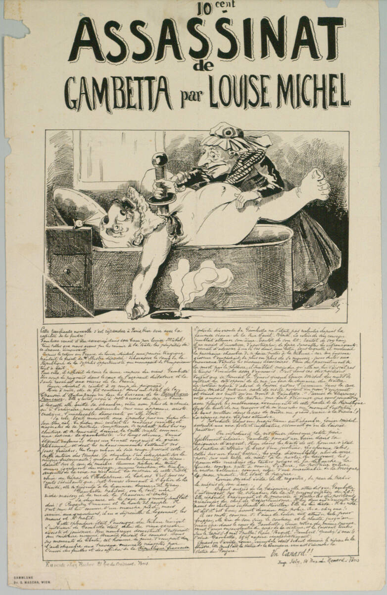 Anonym, ASSASSINAT de GAMBETTA par LOUISE MICHEL