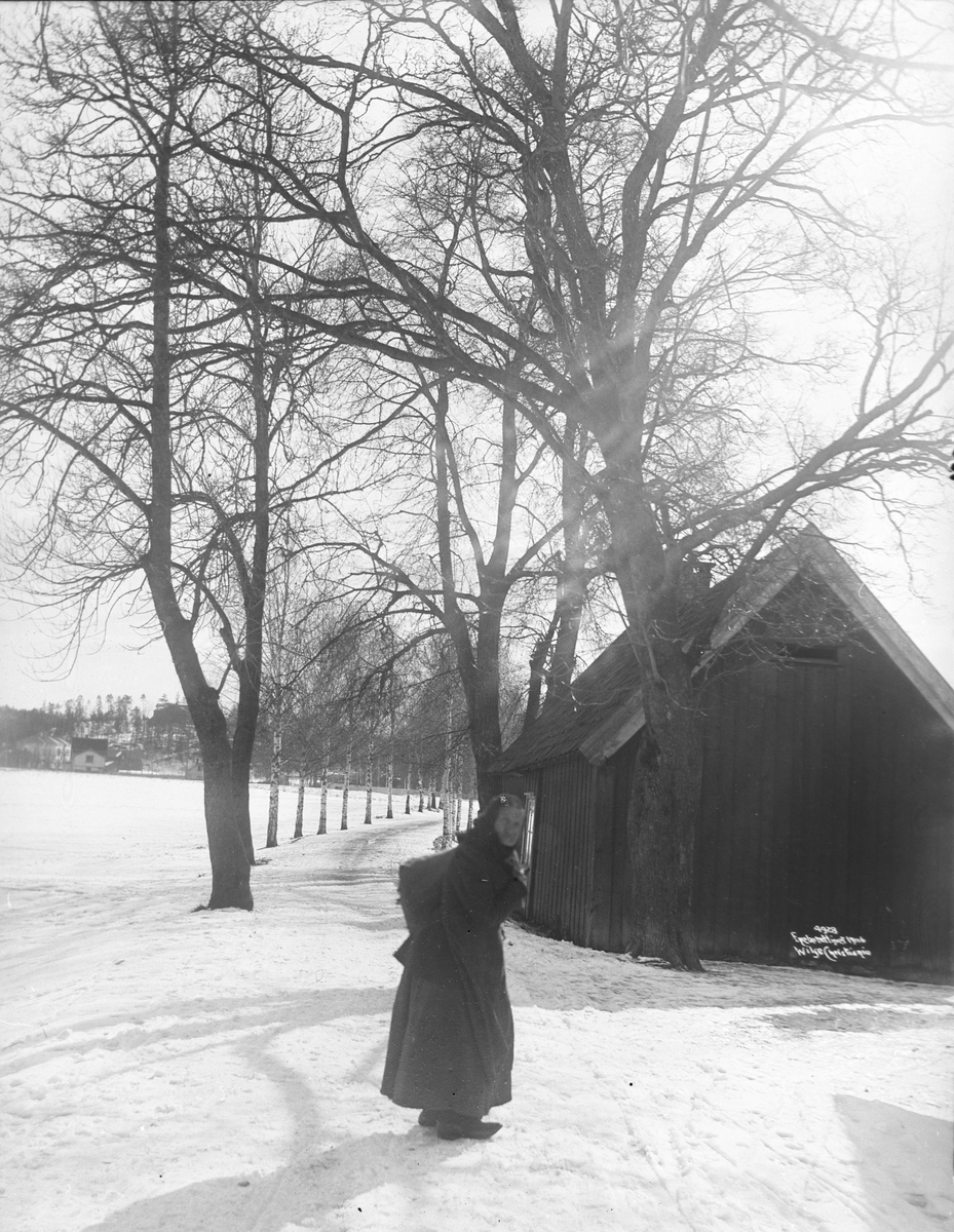 Anders Beer Wilse, Prot: Veiparti ved Bygdø - Husmannsstu og kone 19/3 1906