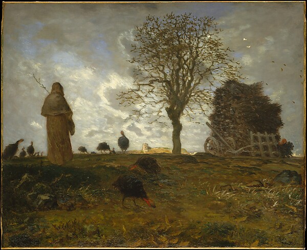 Jean-François Millet, Autumn Landscape with a Flock of Turkeys