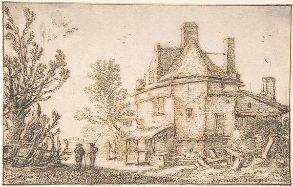 Esaias van de Velde, Landscape with an Inn