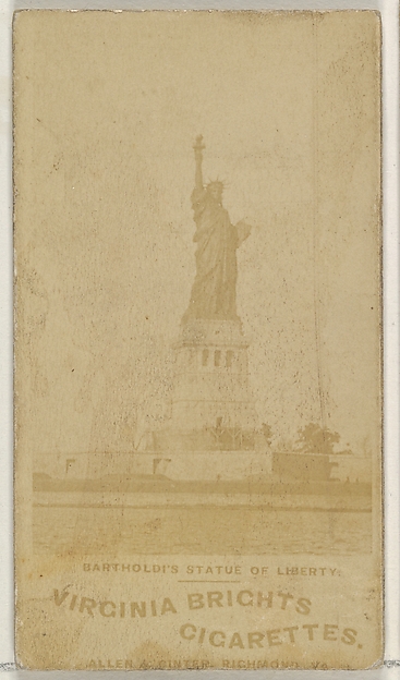 Allen & Ginter, Bartholdi's Statue of Liberty, from the Views series (N53, variation 1) for Virginia Brights Cigarettes