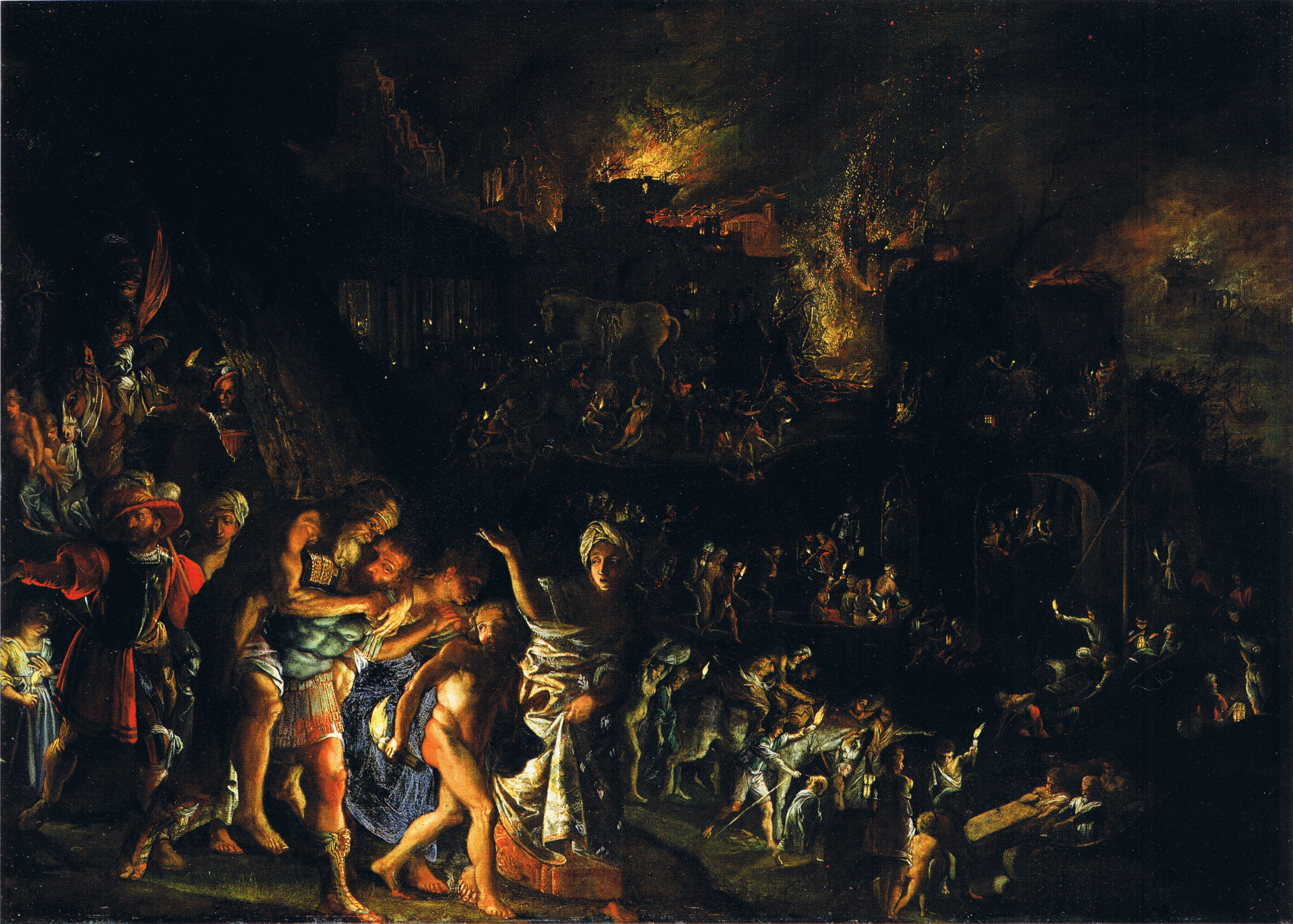 Adam Elsheimer, The Burning of Troy