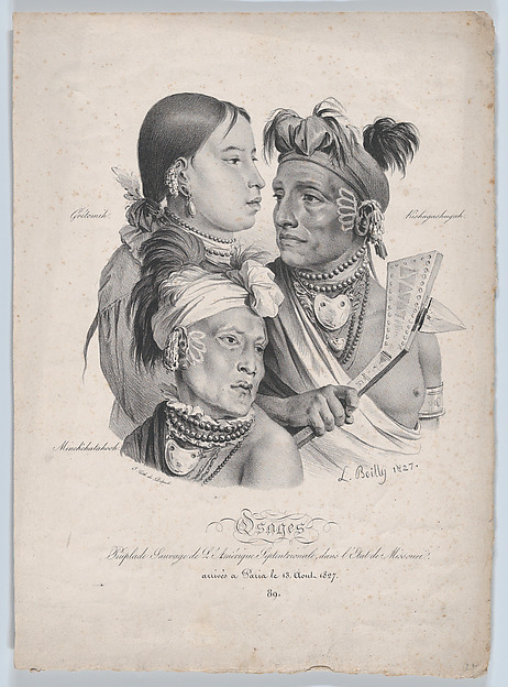 Louis Léopold Boilly, Osages: peuplade sauvage de l'Amérique Septentrionale dans l’Etat de Missouri [Osages: Native Tribes of North America, in the State of Missouri]